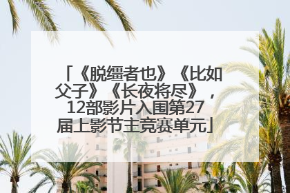 《脱缰者也》《比如父子》《长夜将尽》，12部影片入围第27届上影节主竞赛单元