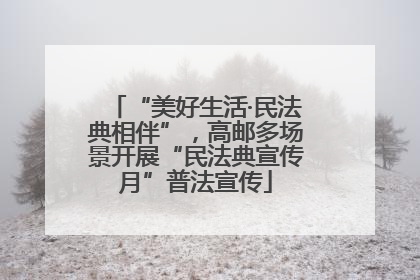 “美好生活·民法典相伴”，高邮多场景开展“民法典宣传月”普法宣传