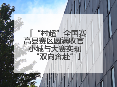 “村超”全国赛高县赛区圆满收官 小城与大赛实现“双向奔赴”