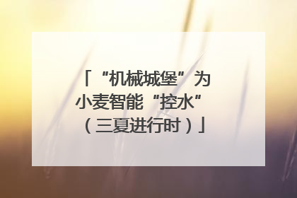 “机械城堡”为小麦智能“控水”（三夏进行时）