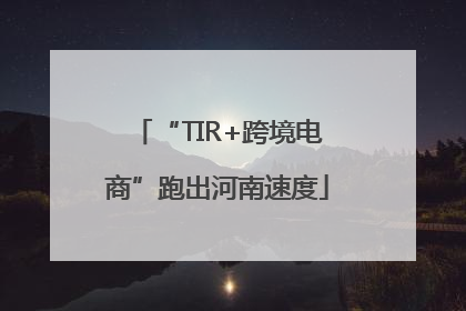 “TIR+跨境电商”跑出河南速度