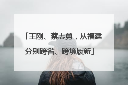 王刚、蔡志勇，从福建分别跨省、跨境履新