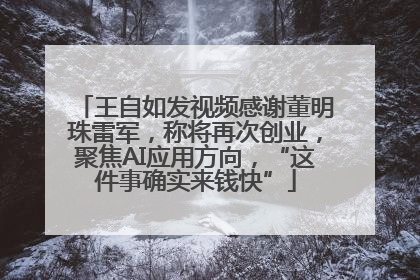王自如发视频感谢董明珠雷军，称将再次创业，聚焦AI应用方向，“这件事确实来钱快”
