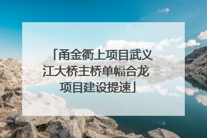 甬金衢上项目武义江大桥主桥单幅合龙 项目建设提速