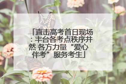 直击高考首日现场：丰台各考点秩序井然 各方力量“爱心伴考”服务考生
