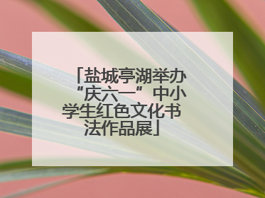 盐城亭湖举办“庆六一”中小学生红色文化书法作品展