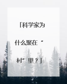 科学家为什么聚在“村”里？