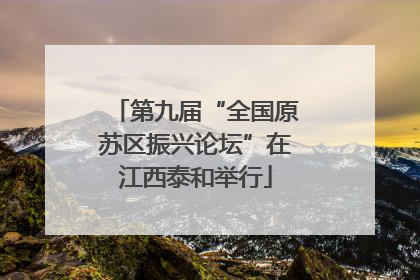 第九届“全国原苏区振兴论坛”在江西泰和举行