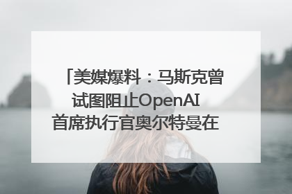 美媒爆料：马斯克曾试图阻止OpenAI首席执行官奥尔特曼在中东的AI交易