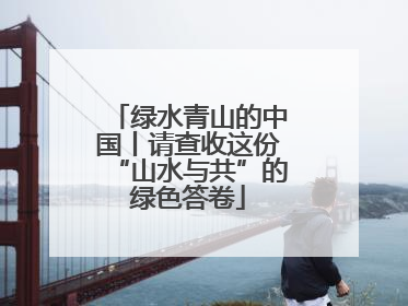 绿水青山的中国丨请查收这份“山水与共”的绿色答卷
