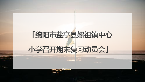 绵阳市盐亭县嫘祖镇中心小学召开期末复习动员会