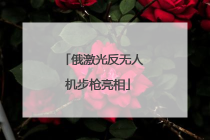 俄激光反无人机步枪亮相