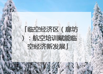 临空经济区（廊坊）：航空培训赋能临空经济新发展