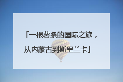 一根薯条的国际之旅，从内蒙古到斯里兰卡