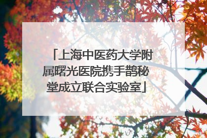 上海中医药大学附属曙光医院携手鹊秘堂成立联合实验室