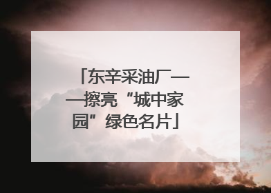 东辛采油厂——擦亮“城中家园”绿色名片