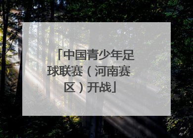 中国青少年足球联赛（河南赛区）开战