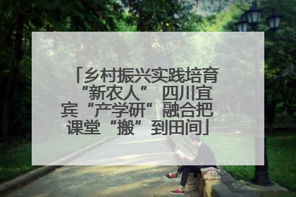 乡村振兴实践培育“新农人” 四川宜宾“产学研”融合把课堂“搬”到田间