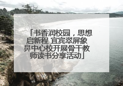 书香润校园，思想启新程 宜宾翠屏象鼻中心校开展骨干教师读书分享活动