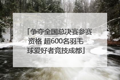 争夺全国总决赛参赛资格 超600名羽毛球爱好者竞技成都