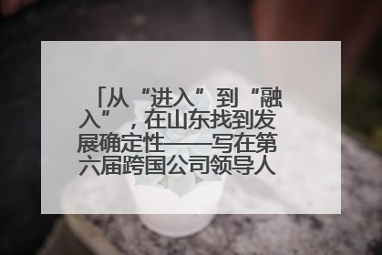 从“进入”到“融入”，在山东找到发展确定性——写在第六届跨国公司领导人青岛峰会开幕之际