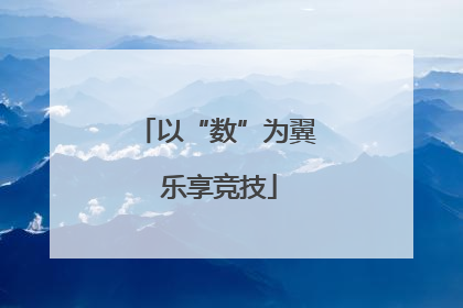 以“数”为翼 乐享竞技