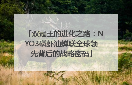 双冠王的进化之路：NYO3磷虾油蝉联全球领先背后的战略密码