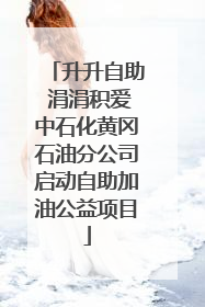 升升自助 涓涓积爱中石化黄冈石油分公司启动自助加油公益项目