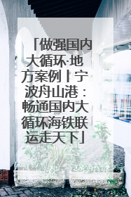 做强国内大循环·地方案例丨宁波舟山港：畅通国内大循环海铁联运走天下