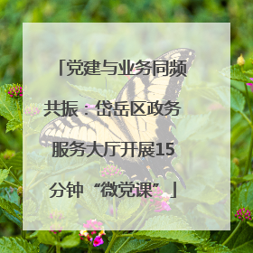 党建与业务同频共振：岱岳区政务服务大厅开展15分钟“微党课”