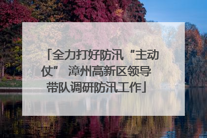 全力打好防汛“主动仗” 漳州高新区领导带队调研防汛工作