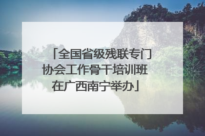 全国省级残联专门协会工作骨干培训班在广西南宁举办