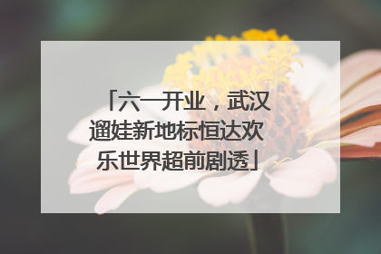 六一开业，武汉遛娃新地标恒达欢乐世界超前剧透