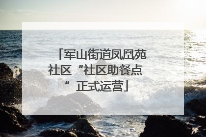 军山街道凤凰苑社区“社区助餐点”正式运营