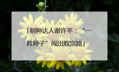 制种达人谢许平：“一粒种子”闯出致富路