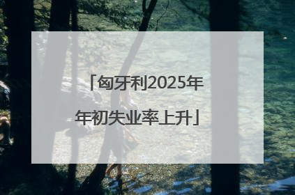 匈牙利2025年年初失业率上升