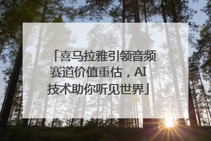 喜马拉雅引领音频赛道价值重估，AI技术助你听见世界