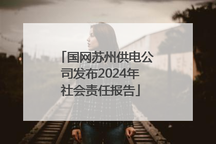 国网苏州供电公司发布2024年社会责任报告