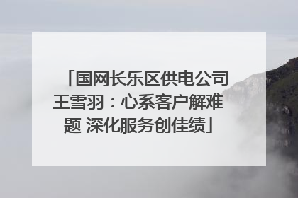 国网长乐区供电公司王雪羽：心系客户解难题 深化服务创佳绩