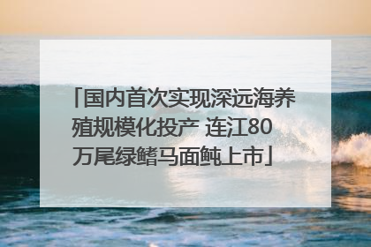 国内首次实现深远海养殖规模化投产 连江80万尾绿鳍马面鲀上市