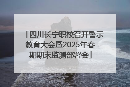 四川长宁职校召开警示教育大会暨2025年春期期末监测部署会