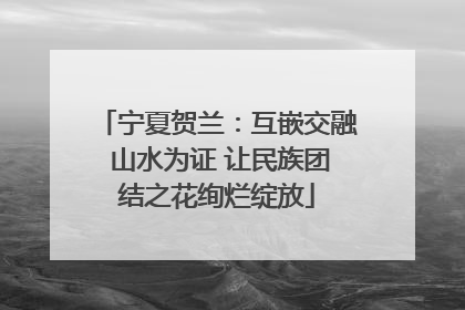 宁夏贺兰：互嵌交融 山水为证 让民族团结之花绚烂绽放