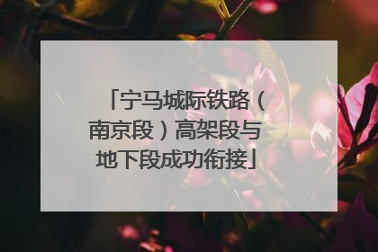 宁马城际铁路（南京段）高架段与地下段成功衔接