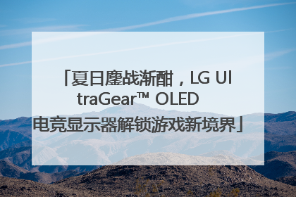夏日鏖战渐酣，LG UltraGear™ OLED电竞显示器解锁游戏新境界