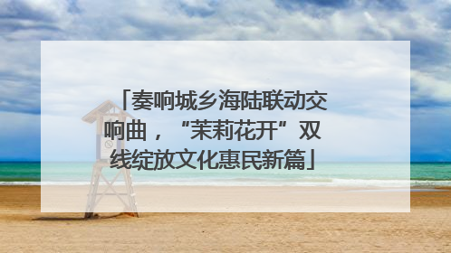 奏响城乡海陆联动交响曲，“茉莉花开”双线绽放文化惠民新篇