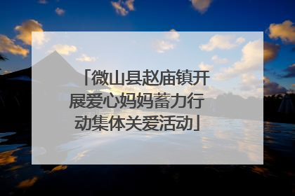 微山县赵庙镇开展爱心妈妈蓄力行动集体关爱活动