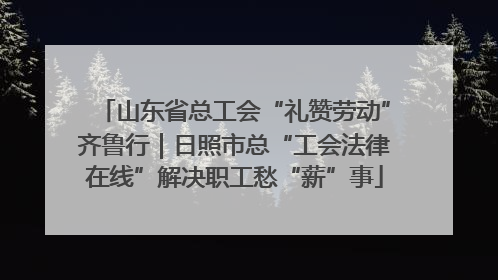 山东省总工会“礼赞劳动”齐鲁行｜日照市总“工会法律在线”解决职工愁“薪”事