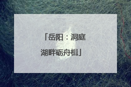 岳阳：洞庭湖畔砺舟楫