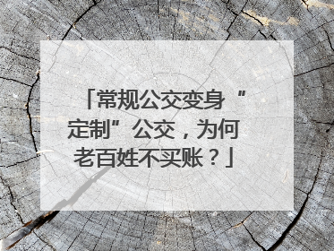 常规公交变身“定制”公交，为何老百姓不买账？