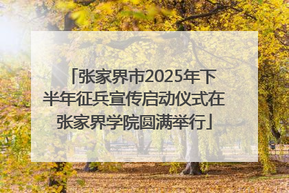 张家界市2025年下半年征兵宣传启动仪式在张家界学院圆满举行